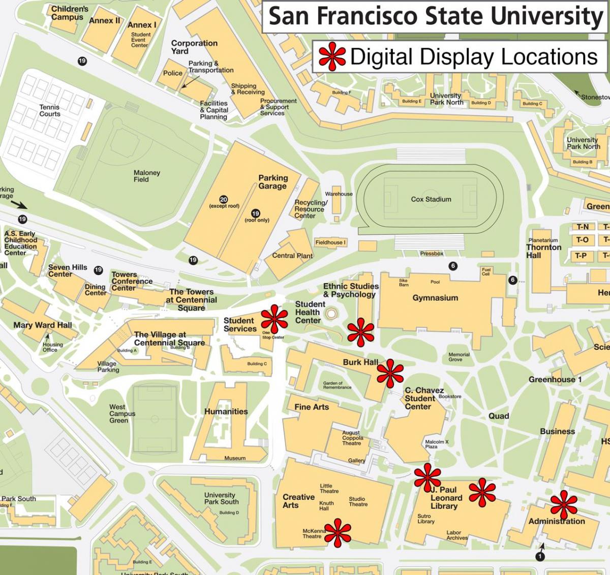 Сан Франциско државни универзитет на мапи