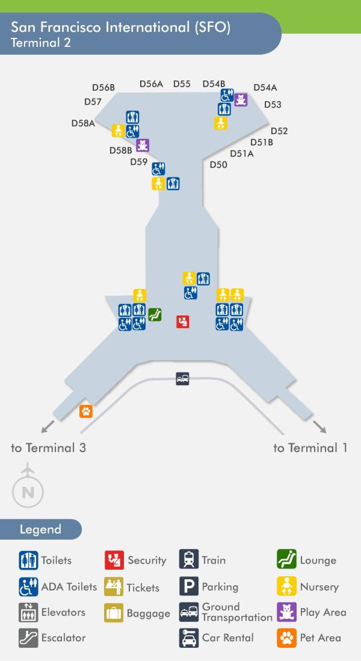 Терминал аеродрома у Сан Франциску 2 на мапи