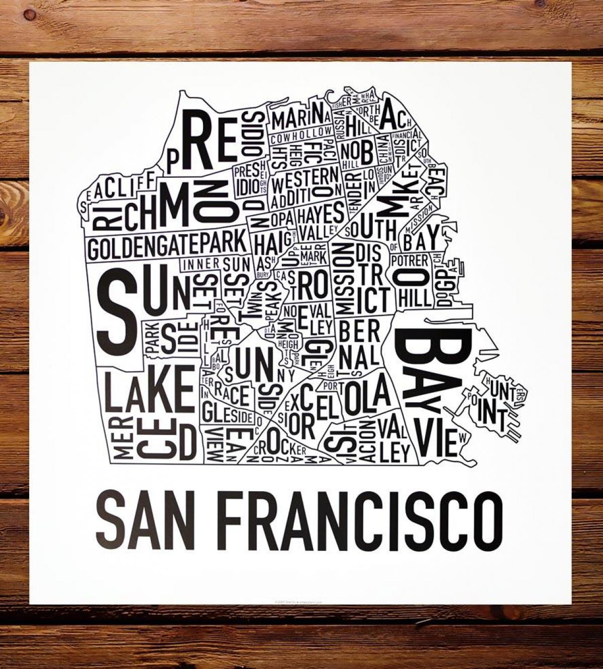 Карта Сан Франциску и околини уметности