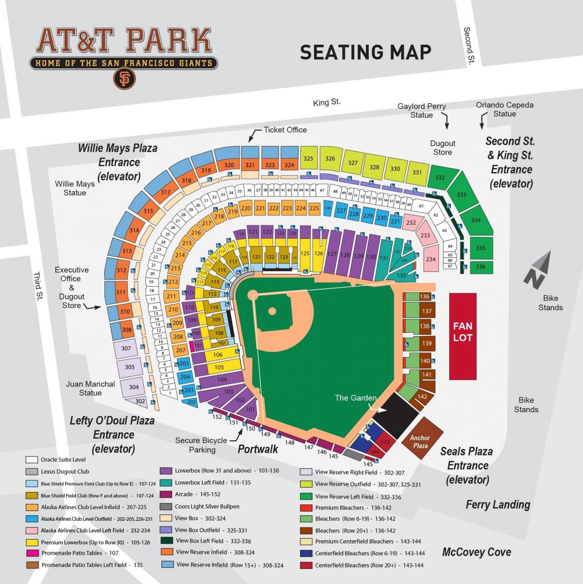 Картицу стадиона AT&T парк 