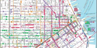 Сан Франциско јавног превоза мапи