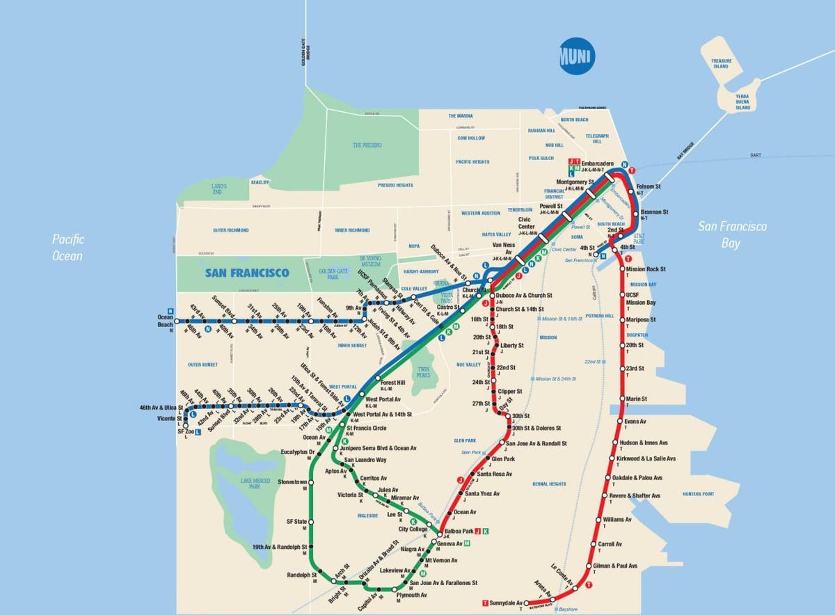 SFmta Муни мапи
