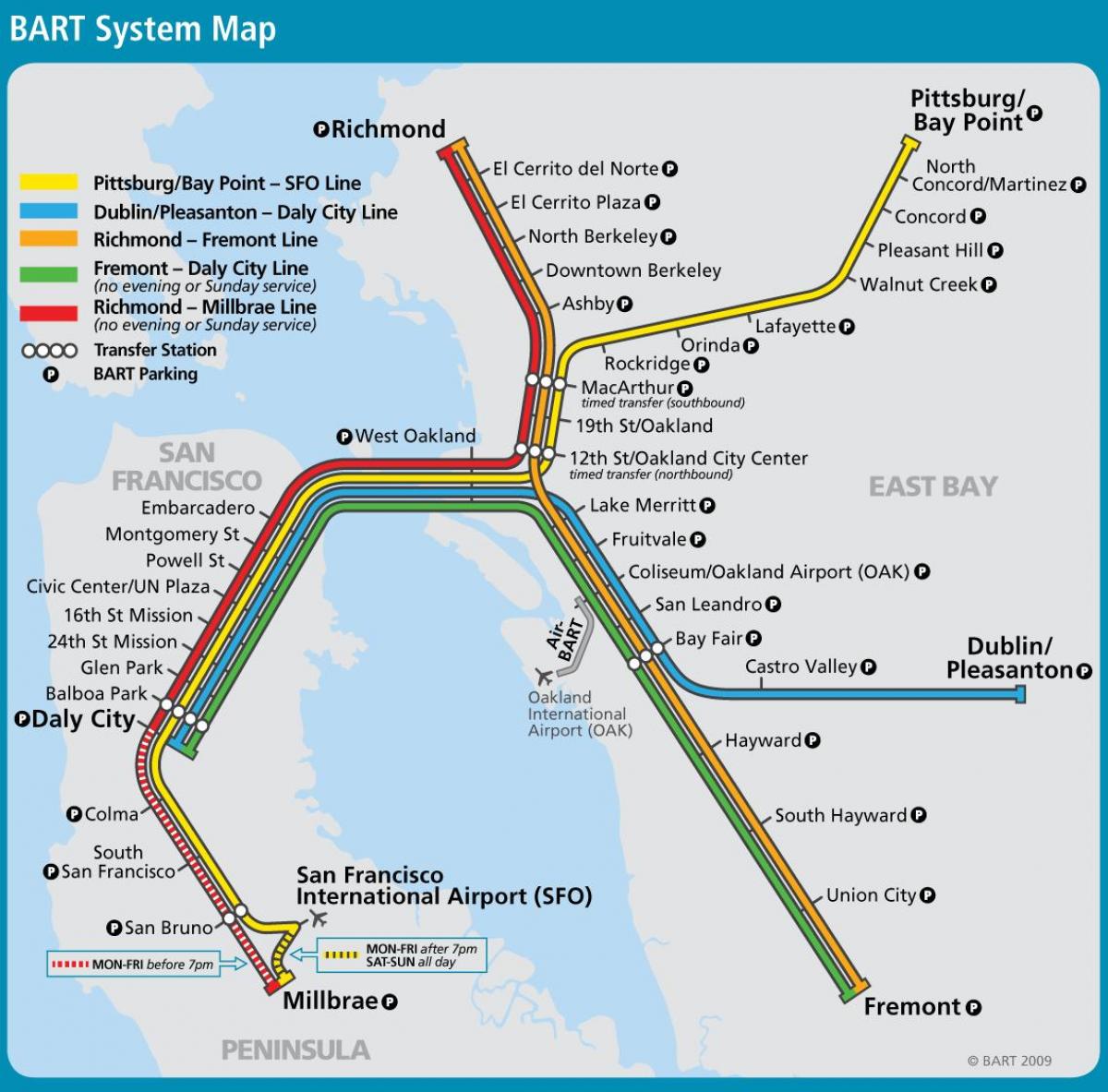 Систем Сан Франциску Барт мапи