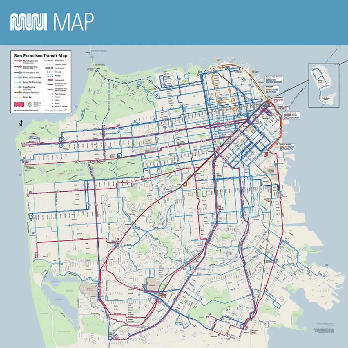 Муни мапи Сан-Франциско