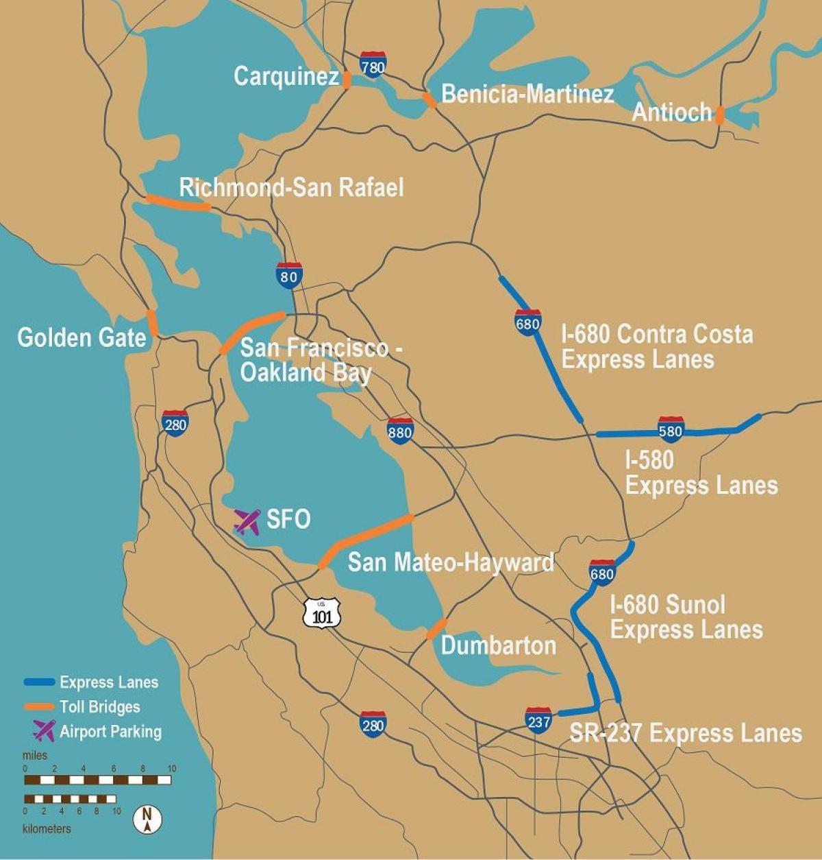 путеве у Сан Франциску мапи