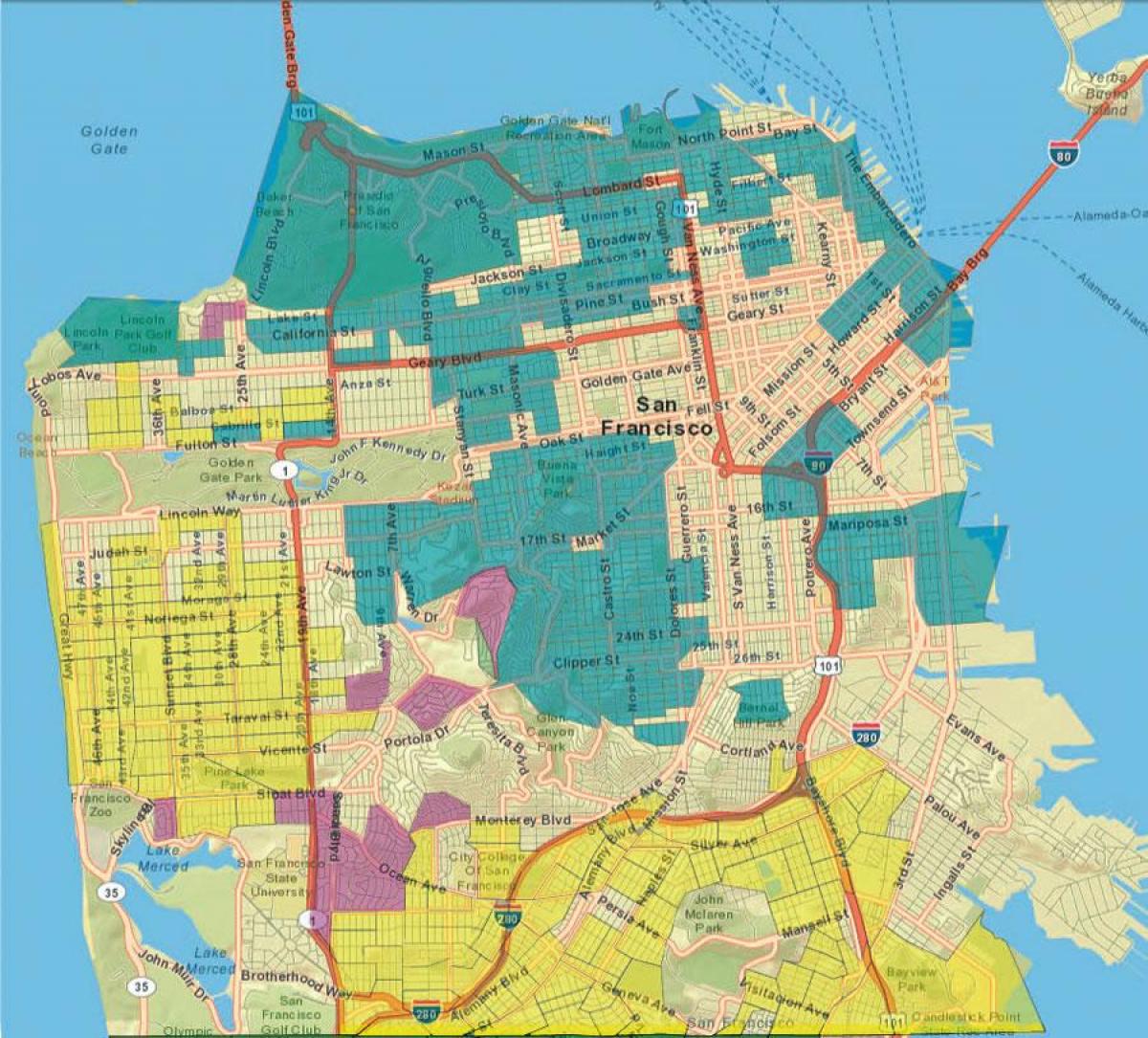 Карта Сан Франциску ГИС