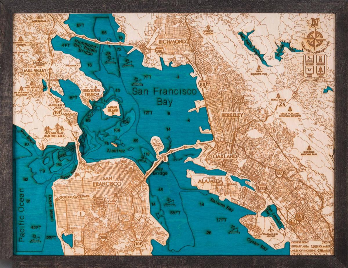 Карта Сан Франциску дрвета