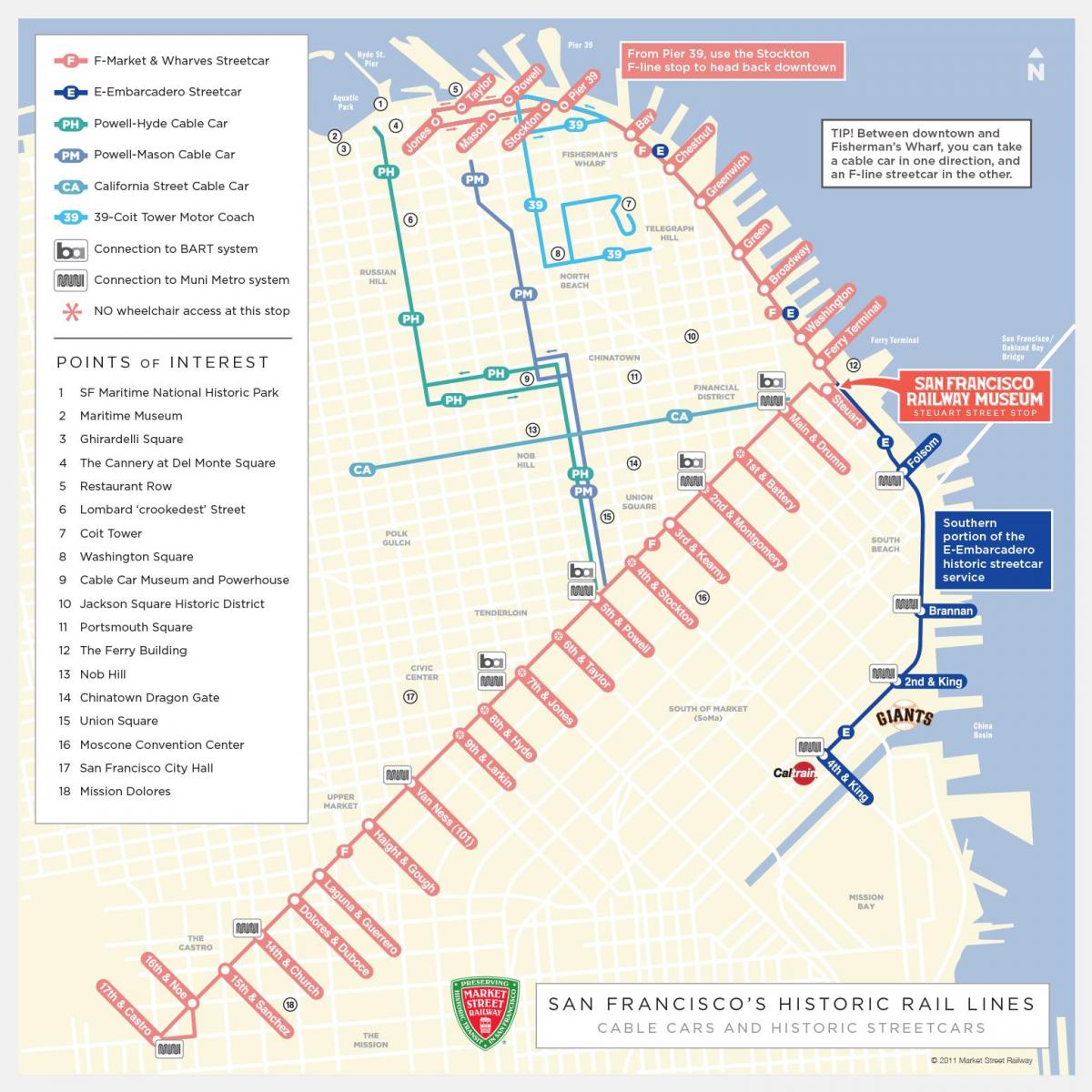Сан Франциско кабловске мапи распоред ауто 
