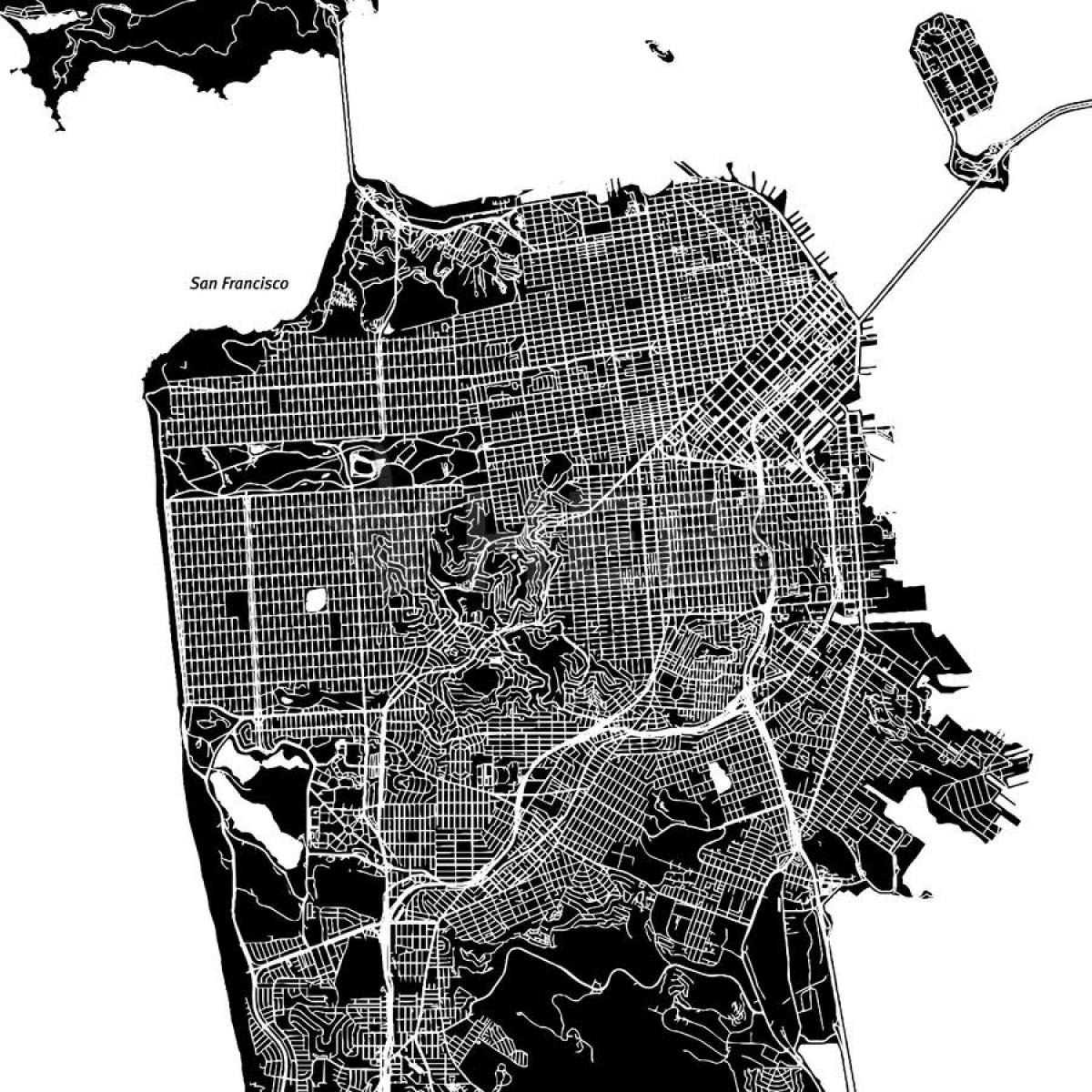 Карта Сан Франциску вектор