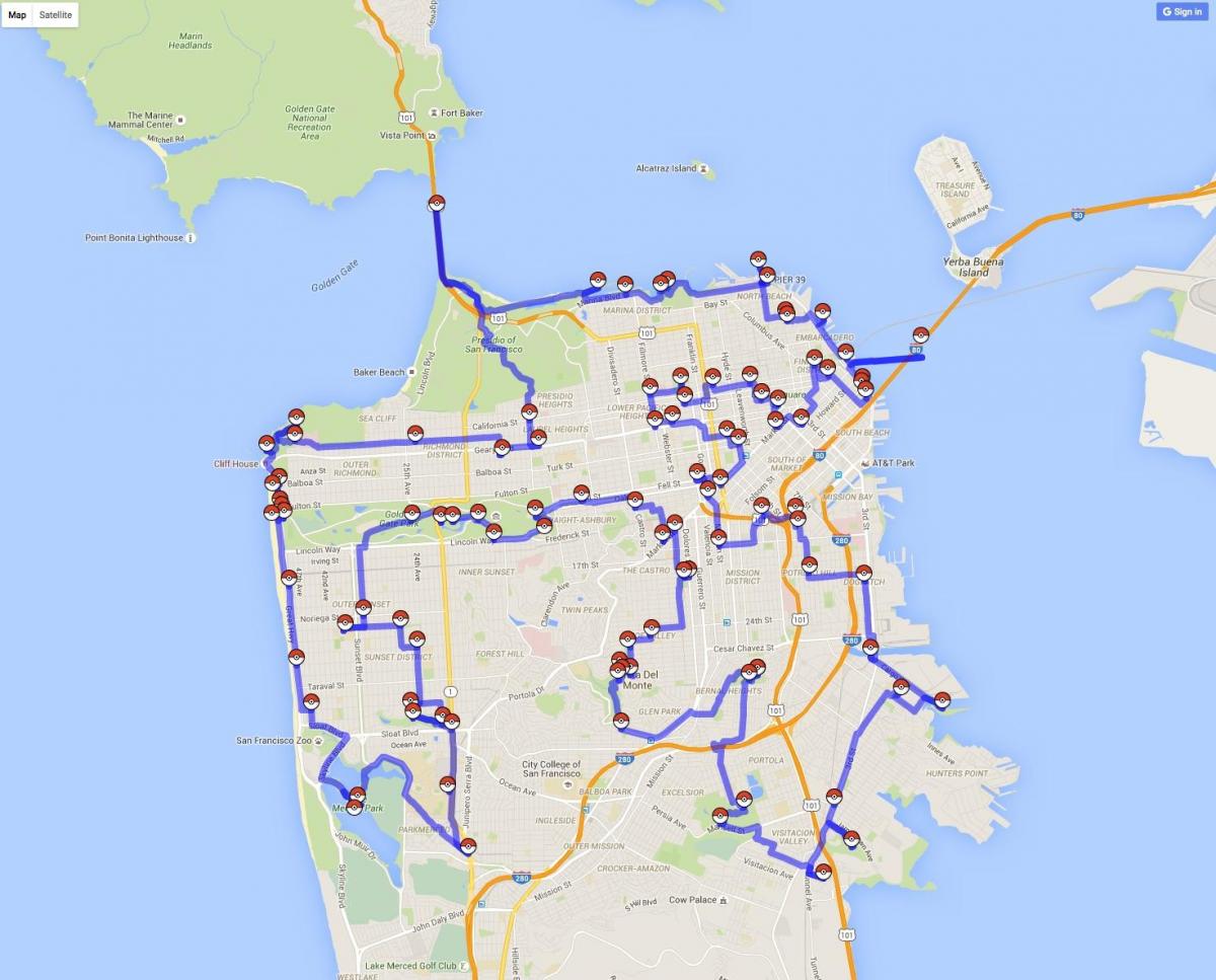 Карта Сан Франциску покемон