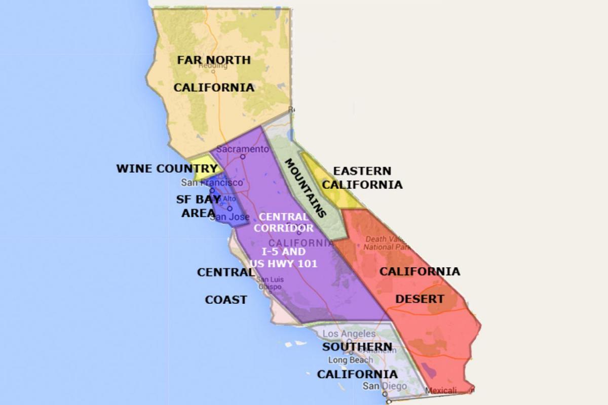 Сан Франциско у Калифорнији на мапи