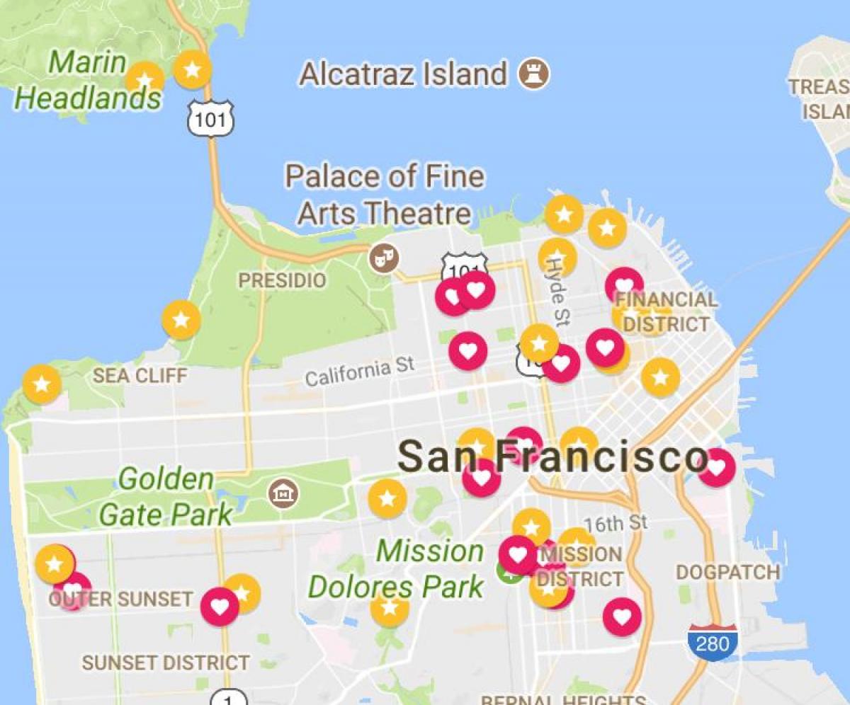 Карта Сан Франциску финансијског округа