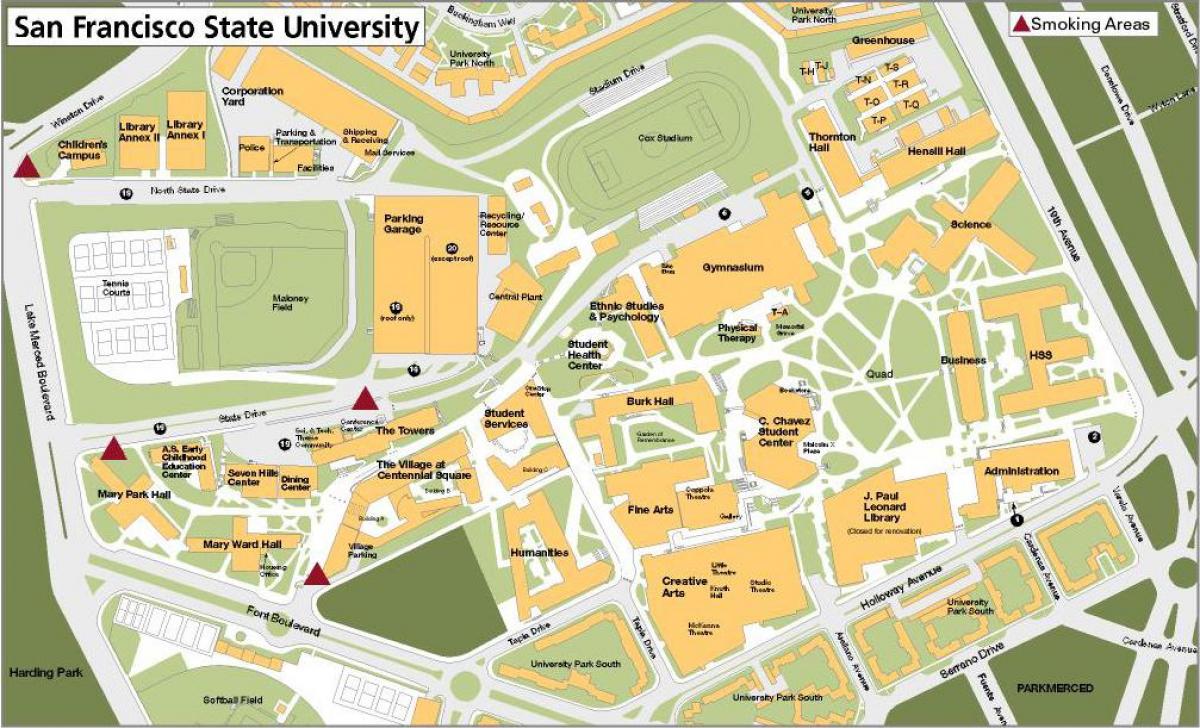 СФ државни универзитет на мапи