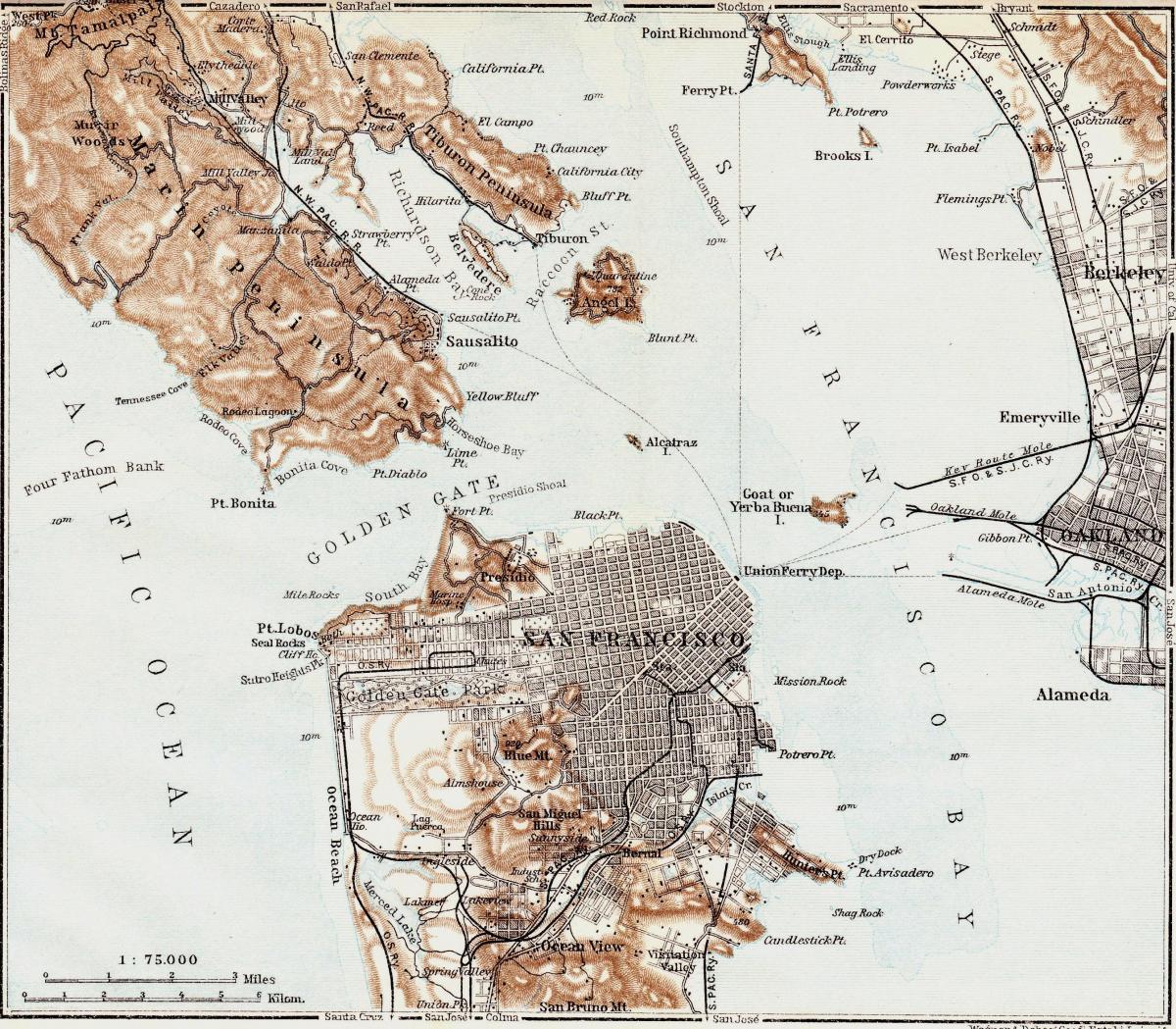 Мапа старе Сан Франциско 