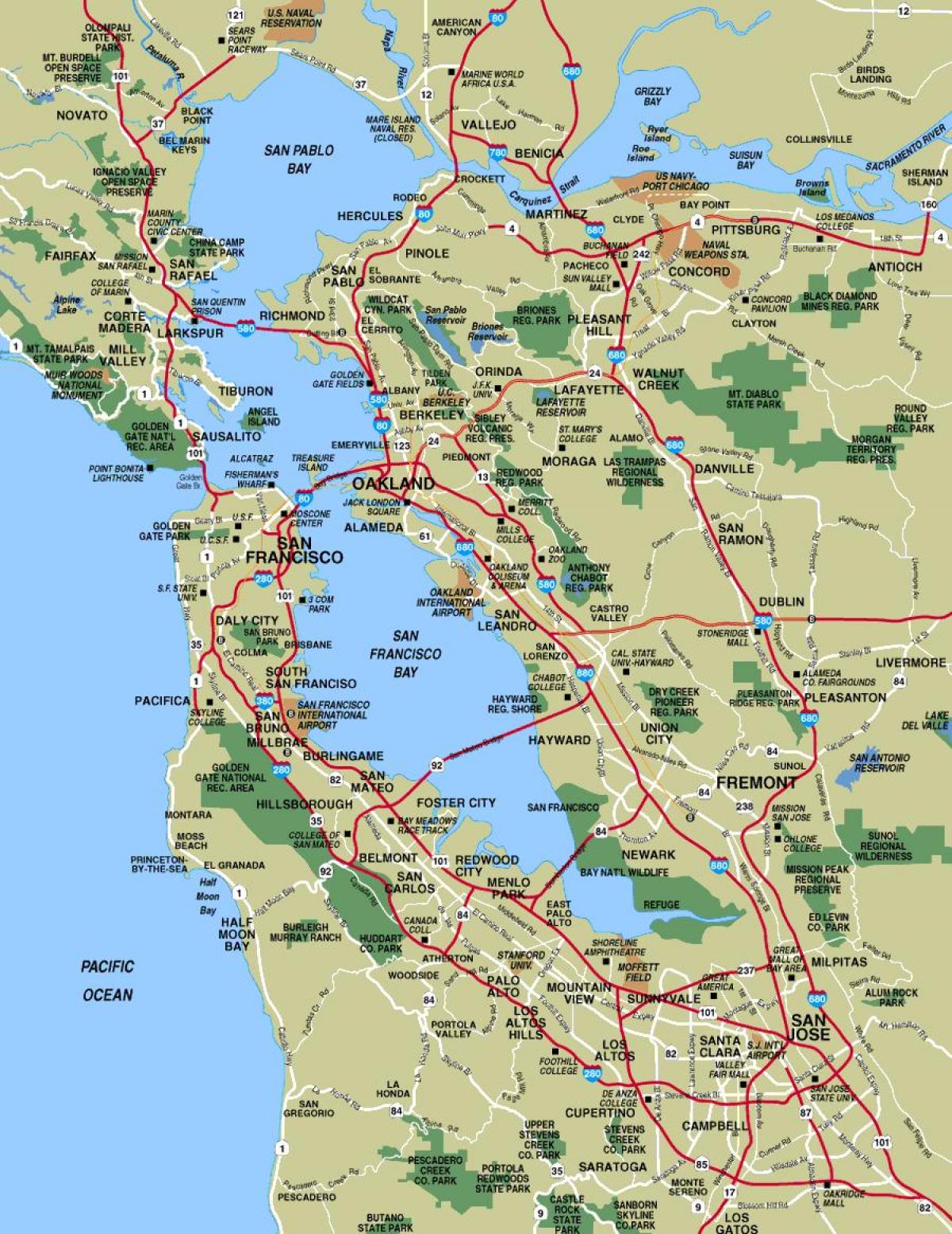 Карта Сан Франциску града