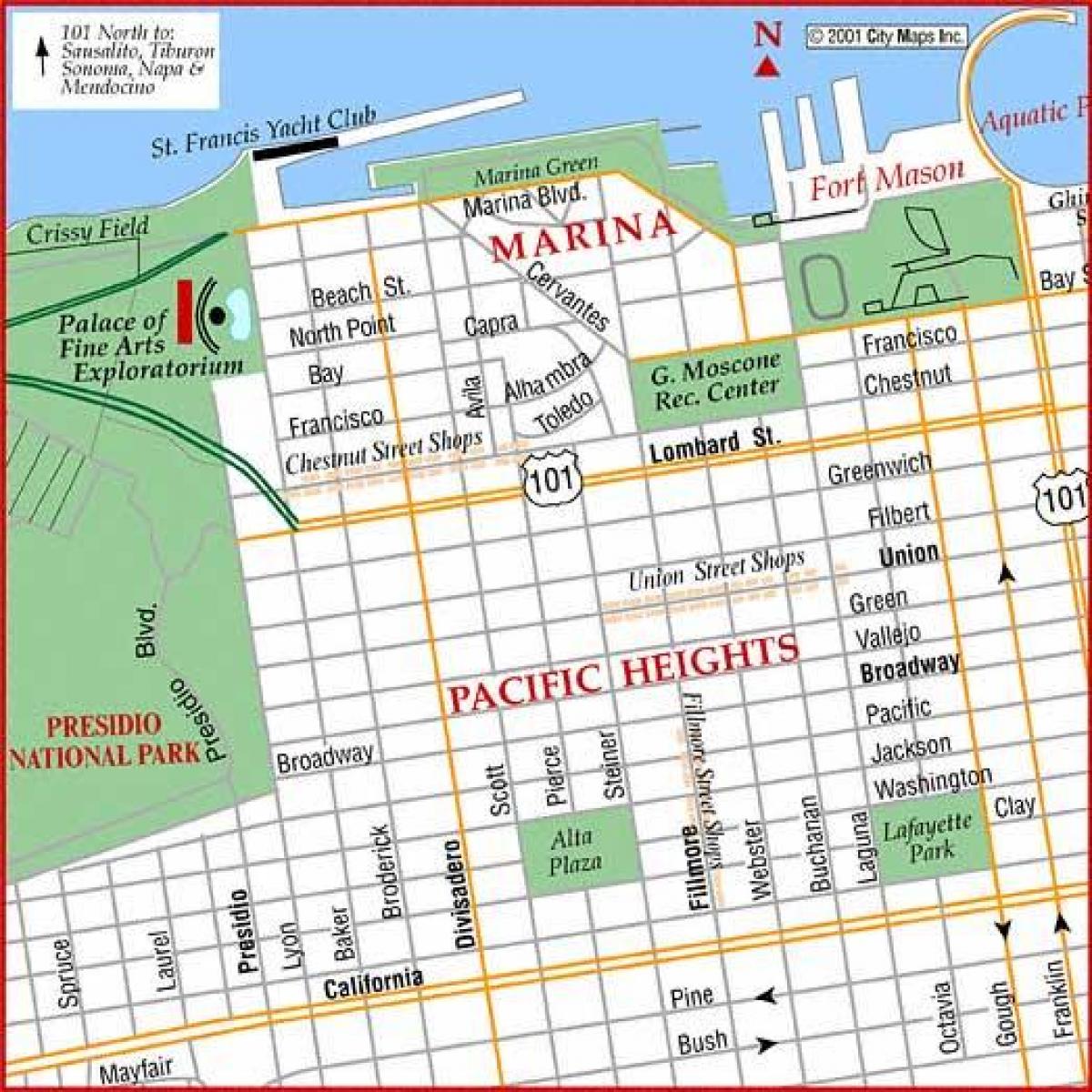 Сан Франциско Марина мапи