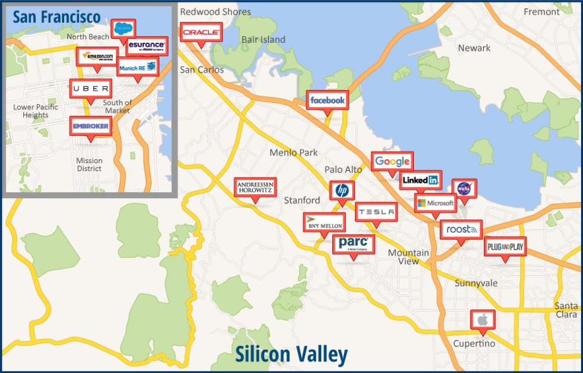 Карта Силиконска долина турнеју