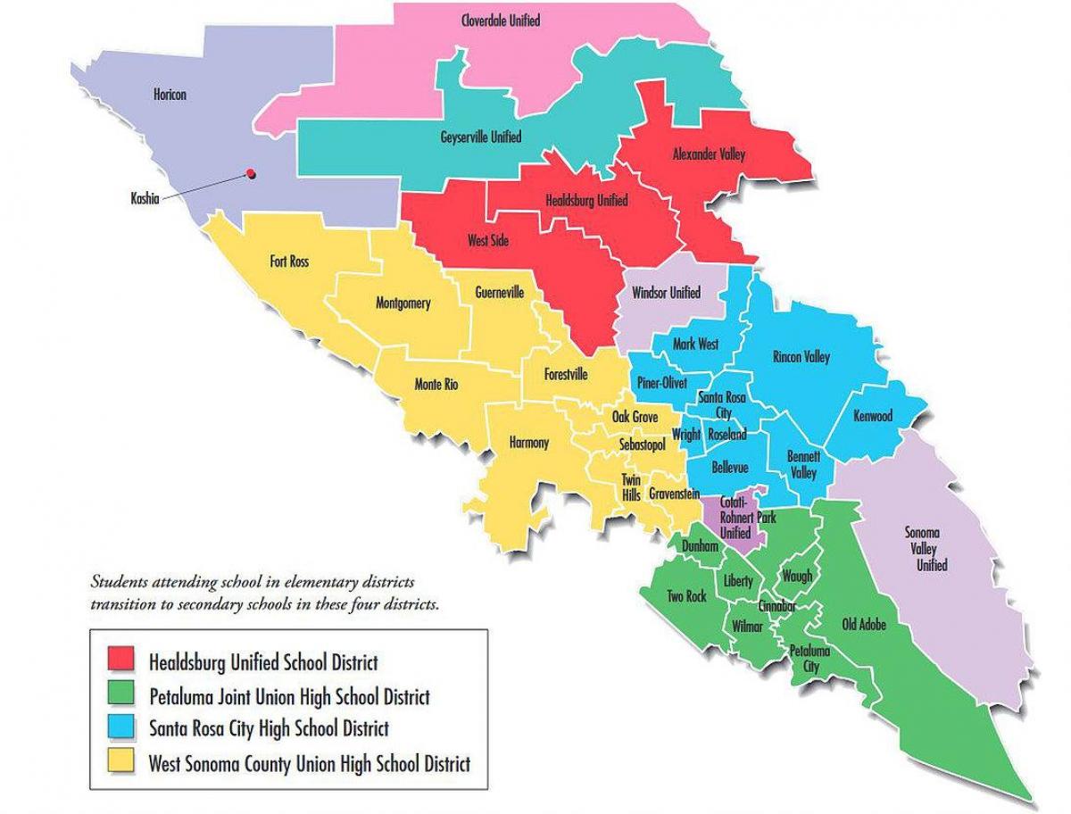 Сан Франциско школа округ на карти
