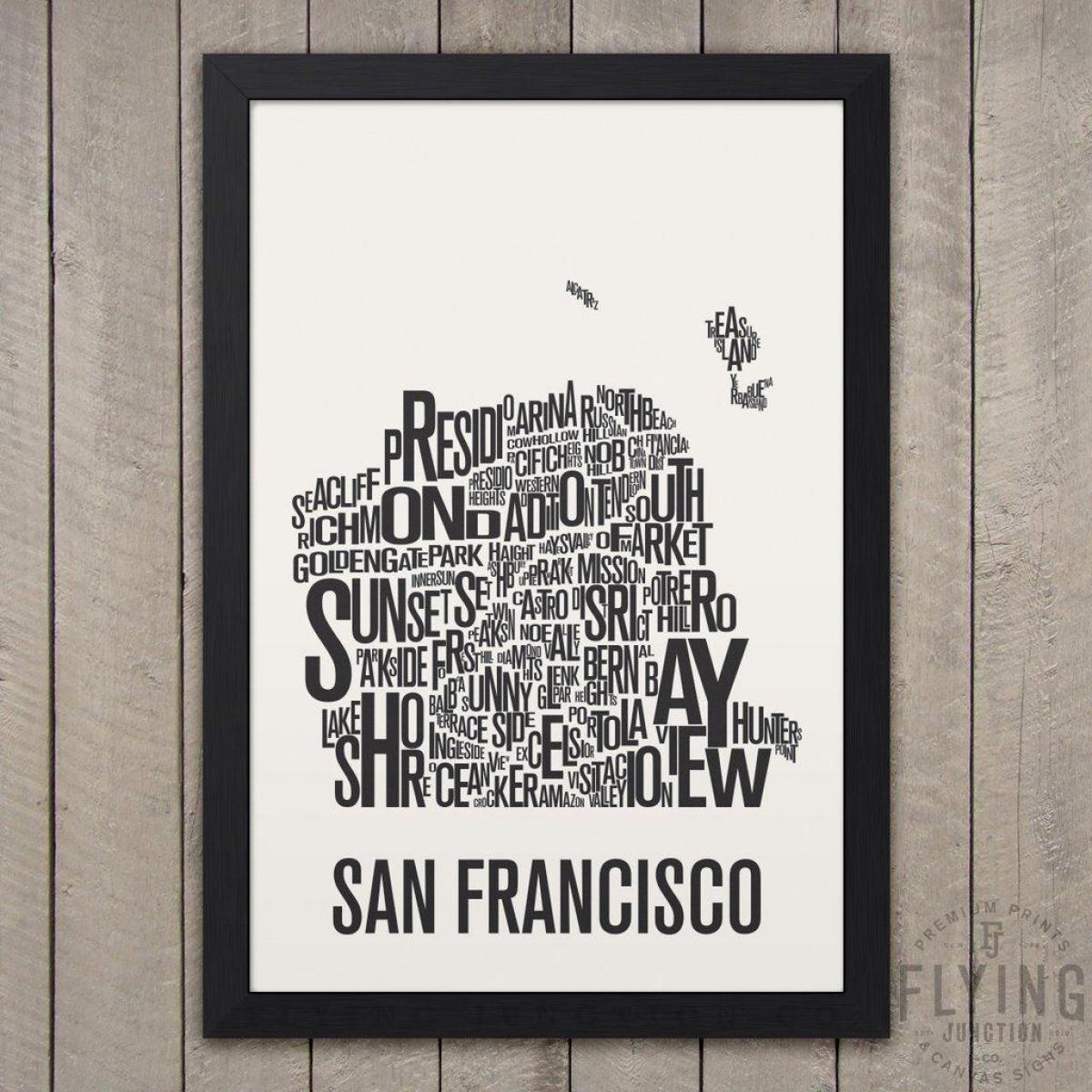 Сан Франциско типографика мапи
