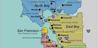 Мапа Јужног Сан-Франциско 