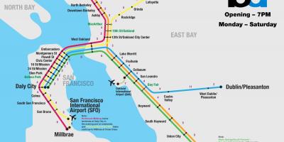 Барт система Сан Франциску мапи