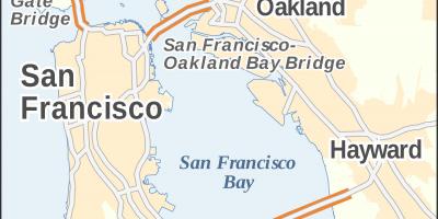 Карта Сан Франциску мост Голден гејт