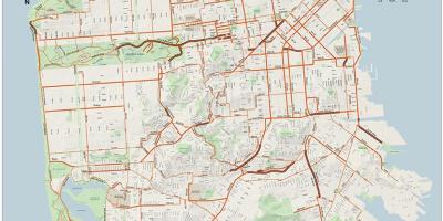 Сан Франциско бицикл мапи