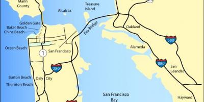 Карта Сан Франциску плаже