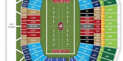 Карта Сан Франциско 49ерс у стадион 