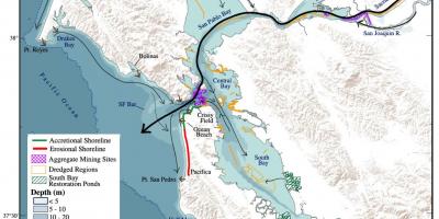 Карта Сан Франциску дубина залива 