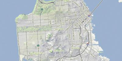 Карта Сан Франциску терена