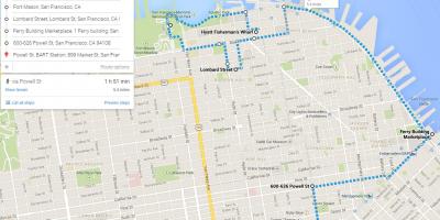 Путовања у Сан-Франциско ходање мапи
