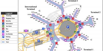 Мапа аеродрома kSFO 
