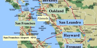 Карта Сан Франциску, Калифорнија
