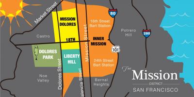 Карта мисије округа Сан франциска