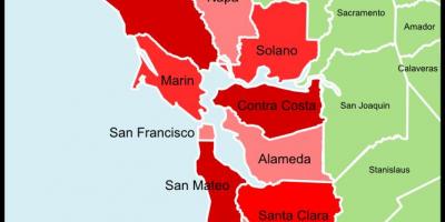 Сан Франциско карта округа