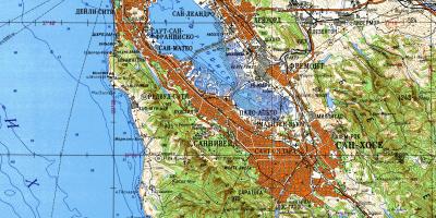 Области Сан франциска топографске карте